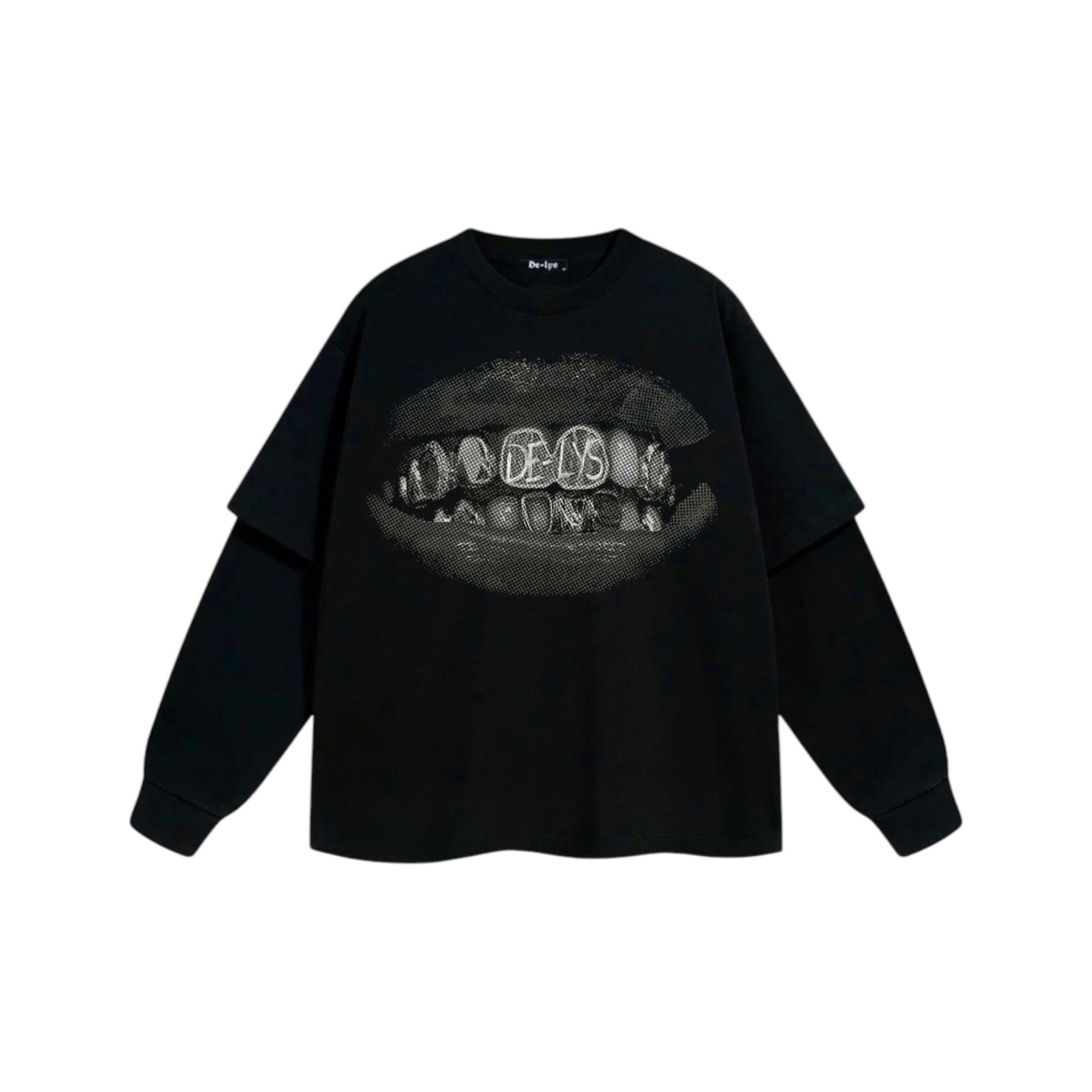 S3 Double-Sleeve Delys Teeth Autumn T-shirt