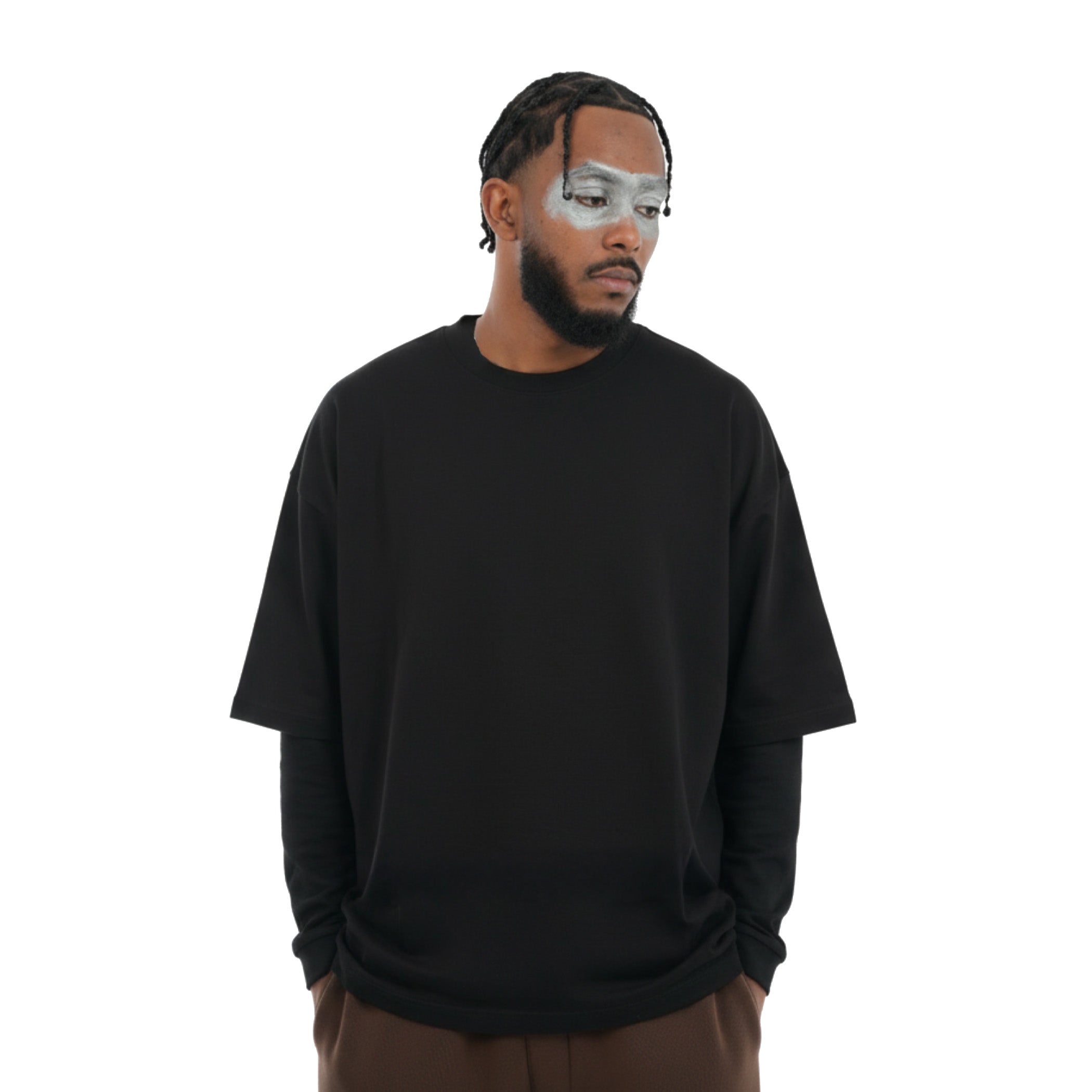 S3 Basic Oversized Double-Sleeve T-Shirt