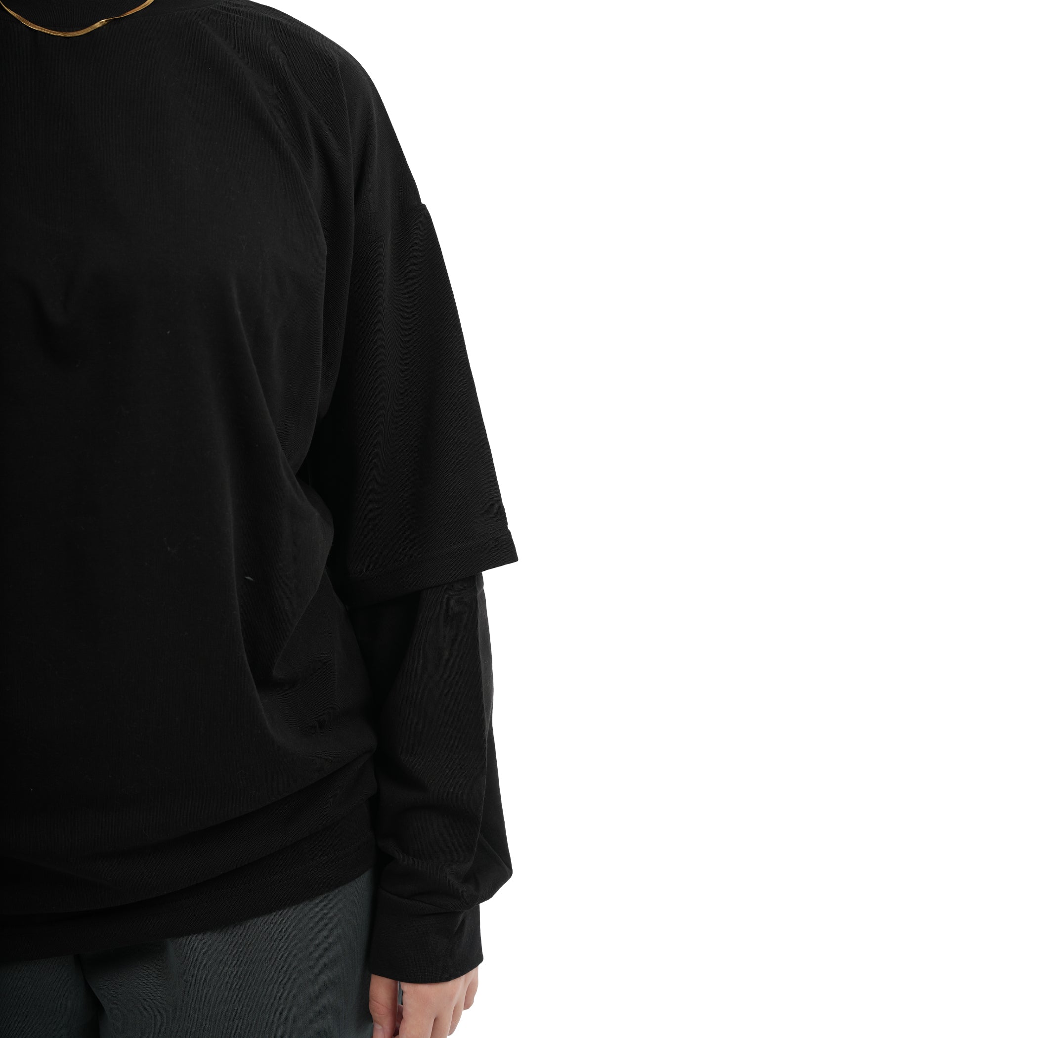 S3 Basic Oversized Double-Sleeve T-Shirt