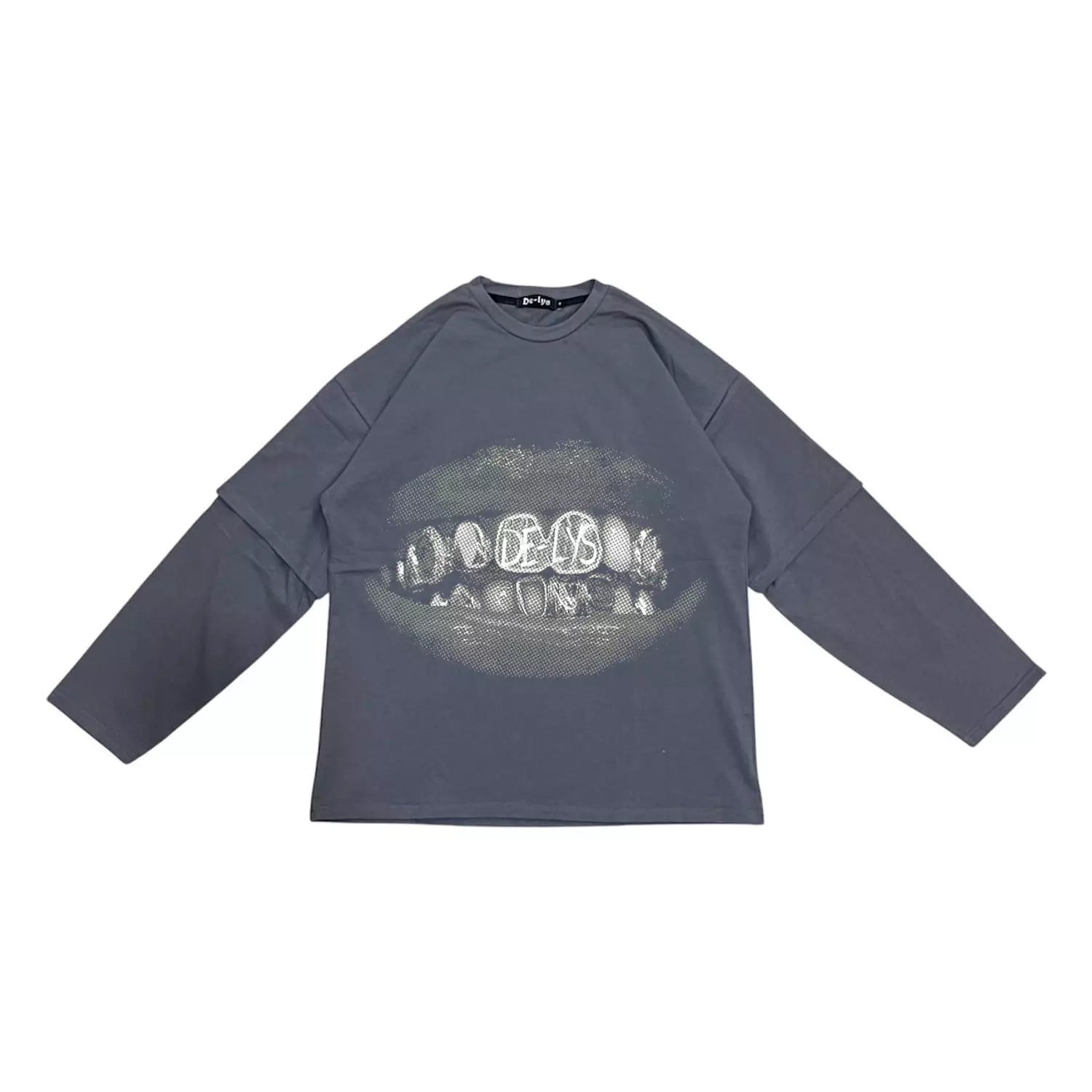 S3 Double-Sleeve Delys Teeth Autumn T-shirt