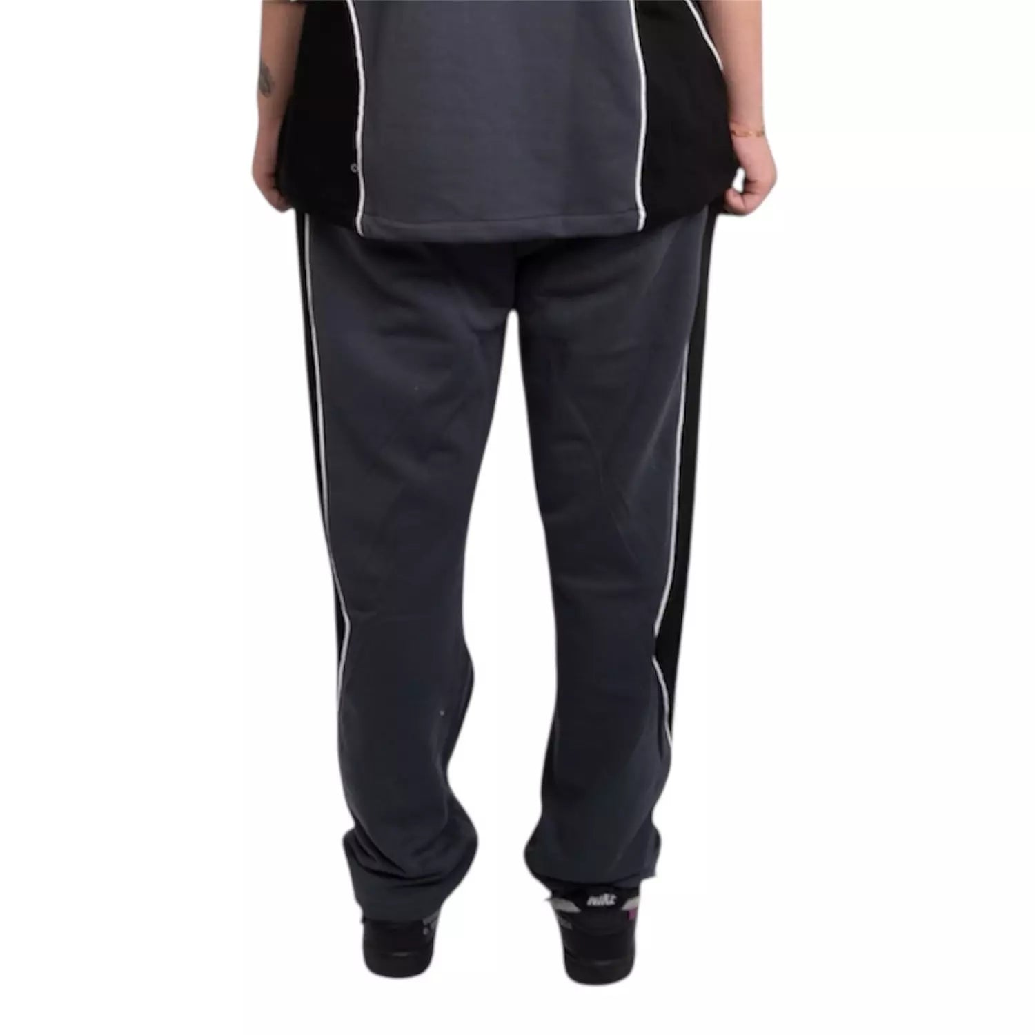 De-lys pants Black & Grey with white stripe