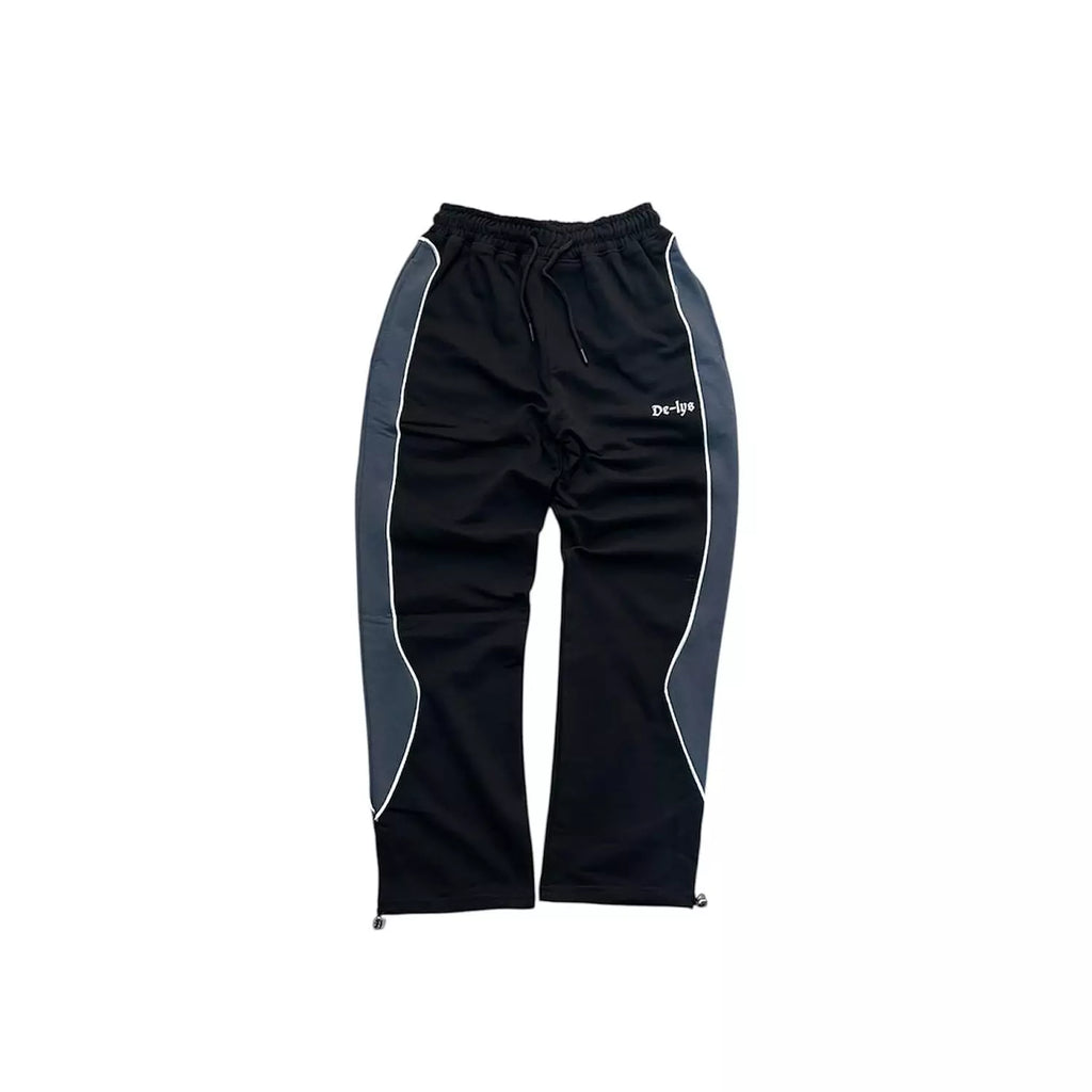 De-lys pants Black & Grey with white stripe
